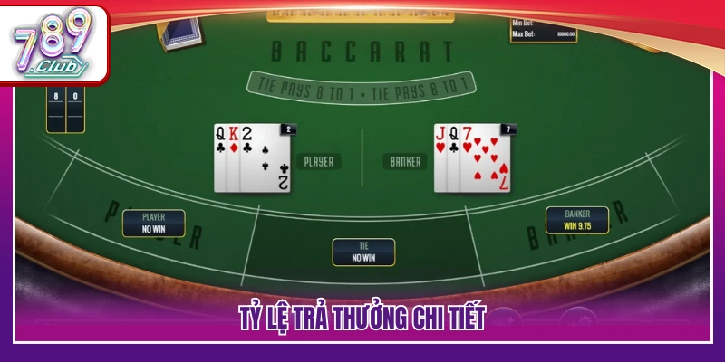 Baccarat 789Club – Cách Dễ Chơi Dễ Trúng Cho Người Mới 3 Bảng thanh toán áp dụng cho từng cửa cược